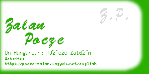 zalan pocze business card